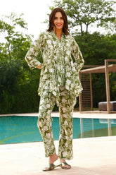Women Green Floral Printed Co-Ord Sets