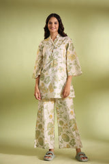 Flora Off White Cotton Co Ord Set