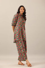 Women's Cotton Blend ¾ Sleeve Top and Palazzo Set