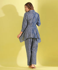 Women Cotton Blend Kurta Palazzo Set