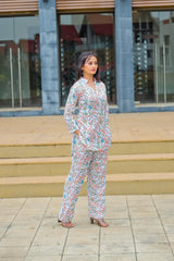 Allover Printed Co-Ord Set with Top and Bottom