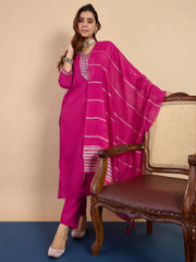 Myra Pink Women's Designer Kurta Pant Set Premium Pattern Collection