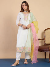 Kiyana Off-white Women's Designer Kurta Pant Set Premium Pattern Collection