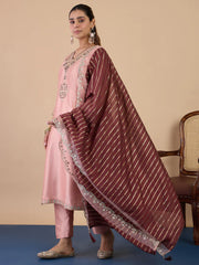 Heerika Peach Women's Designer Kurta Pant Set Premium Pattern Collection