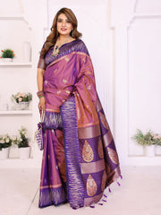 Premium Bronze South Soft Silk Saree with Rich Zari Weaving Border & Heavy Pallu
