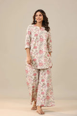 Women Regular Fit Floral Printed Kurta & Pants Co-Ord Set