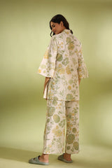 Flora Off White Cotton Co Ord Set