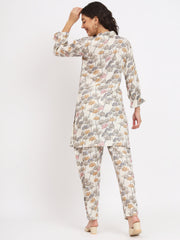 Women Floral Print Kurta & Palazzos Co-Ord Set