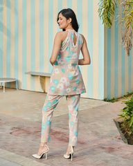 Women Cotton Blend Ethnic Top Palazzo Set