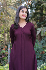 Clothji Modal Co-ord Set With V-Neckline