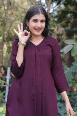 Clothji Modal Co-ord Set With V-Neckline