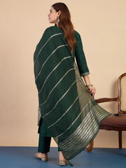 Nyra Green Women’s Traditional Kurta Pant Set with Dupatta