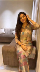 PRETTY CORD SET KURTA AND PENT FULL SET